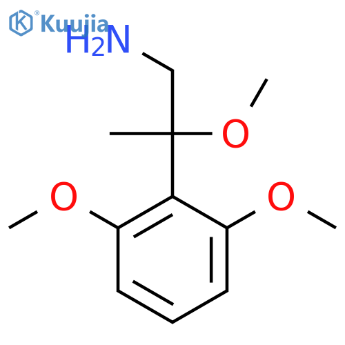 2-(2,6-dimethoxyphenyl)-2-methoxypropan-1-amine structure