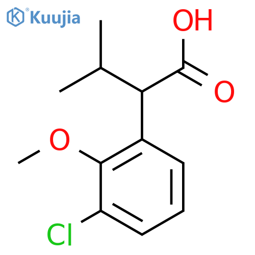 2-(3-chloro-2-methoxyphenyl)-3-methylbutanoic acid structure
