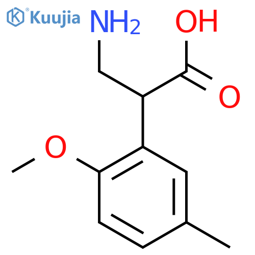 3-amino-2-(2-methoxy-5-methylphenyl)propanoic acid structure