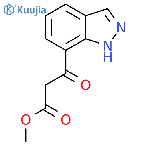 methyl 3-(1H-indazol-7-yl)-3-oxopropanoate structure