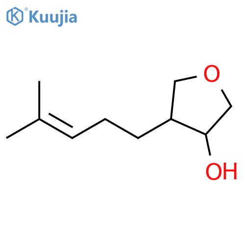 4-(4-methylpent-3-en-1-yl)oxolan-3-ol structure