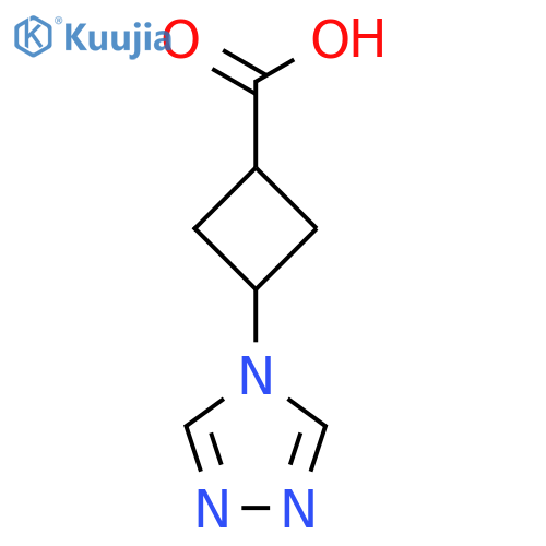 (1s,3s)-3-(4H-1,2,4-triazol-4-yl)cyclobutane-1-carboxylic acid structure
