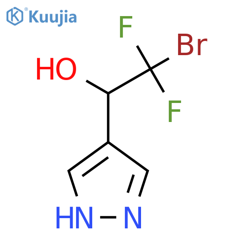 2-bromo-2,2-difluoro-1-(1H-pyrazol-4-yl)ethan-1-ol structure
