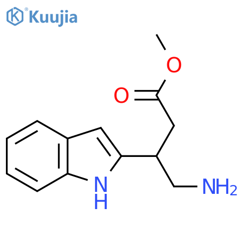 methyl 4-amino-3-(1H-indol-2-yl)butanoate structure