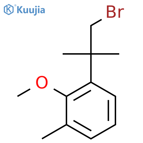 1-(1-bromo-2-methylpropan-2-yl)-2-methoxy-3-methylbenzene structure