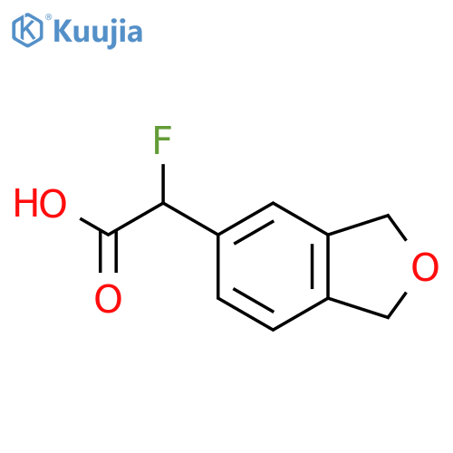 2-(1,3-dihydro-2-benzofuran-5-yl)-2-fluoroacetic acid structure