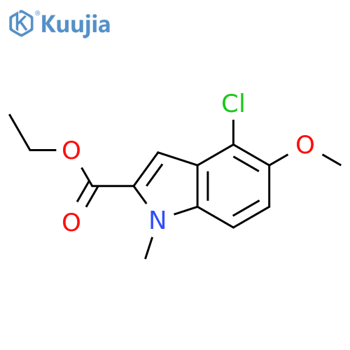 1H-Indole-2-carboxylic acid, 4-chloro-5-methoxy-1-methyl-, ethyl ester structure