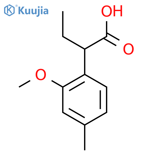 2-(2-methoxy-4-methylphenyl)butanoic acid structure