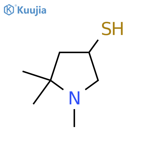 1,5,5-trimethylpyrrolidine-3-thiol structure