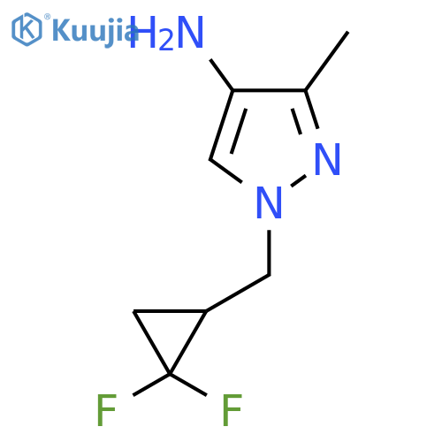 1-(2,2-difluorocyclopropyl)methyl-3-methyl-1H-pyrazol-4-amine structure