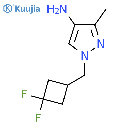 1-(3,3-difluorocyclobutyl)methyl-3-methyl-1H-pyrazol-4-amine structure