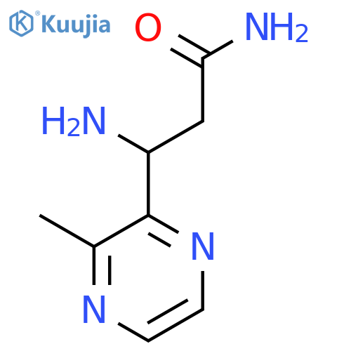 3-amino-3-(3-methylpyrazin-2-yl)propanamide structure