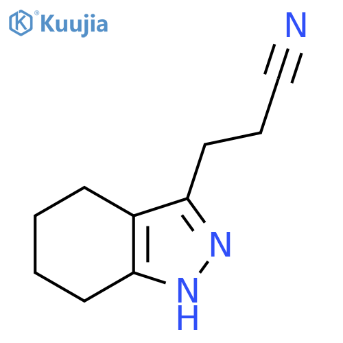 3-(4,5,6,7-Tetrahydro-1H-indazol-3-yl)propanenitrile structure