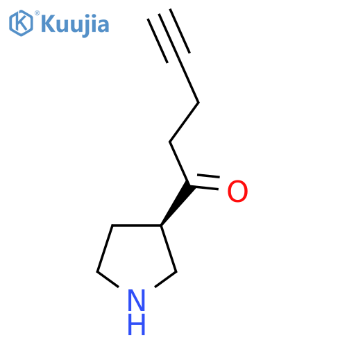 1-[(3R)-pyrrolidin-3-yl]pent-4-yn-1-one structure