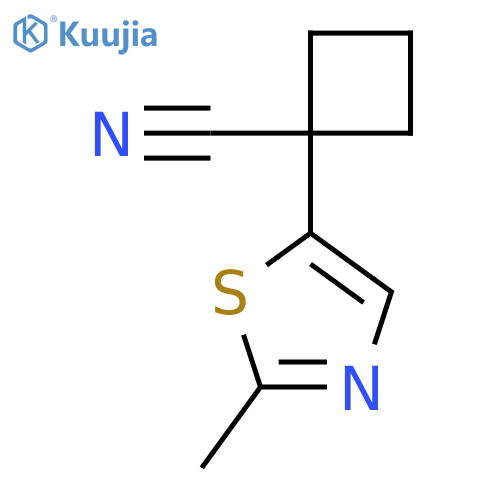 1-(2-methyl-1,3-thiazol-5-yl)cyclobutane-1-carbonitrile structure