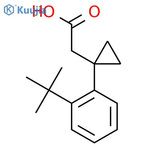 2-1-(2-tert-butylphenyl)cyclopropylacetic acid structure