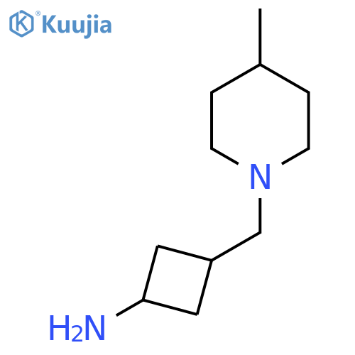 (1r,3r)-3-[(4-Methylpiperidin-1-yl)methyl]cyclobutan-1-amine structure
