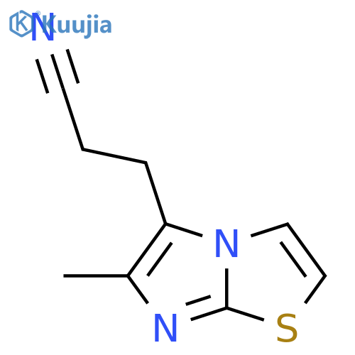 3-{6-methylimidazo2,1-b1,3thiazol-5-yl}propanenitrile structure