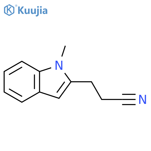 3-(1-methyl-1H-indol-2-yl)propanenitrile structure