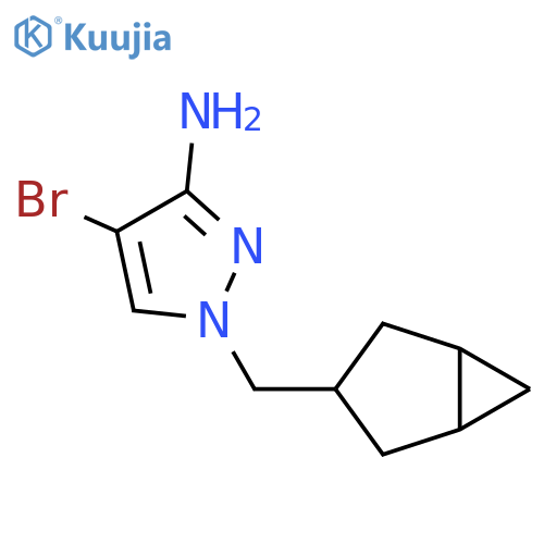 1-({bicyclo3.1.0hexan-3-yl}methyl)-4-bromo-1H-pyrazol-3-amine structure