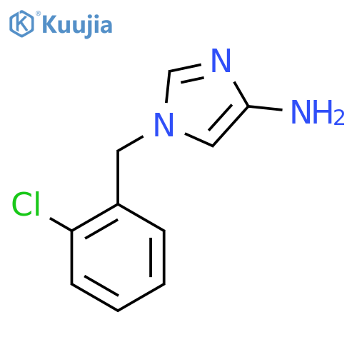1-[(2-chlorophenyl)methyl]-1H-imidazol-4-amine structure