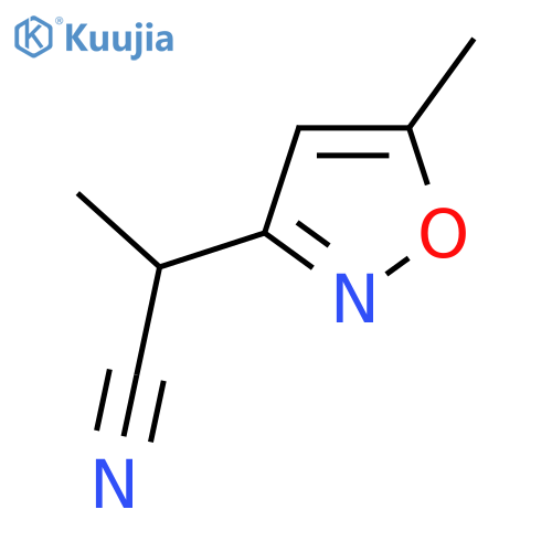2-(5-methyl-1,2-oxazol-3-yl)propanenitrile structure