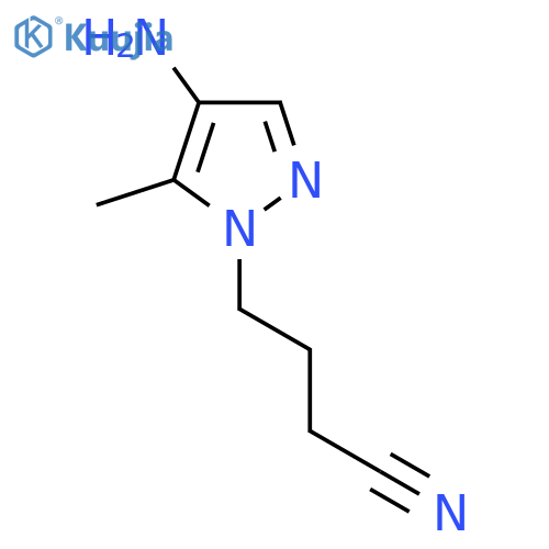 4-(4-amino-5-methyl-1H-pyrazol-1-yl)butanenitrile structure