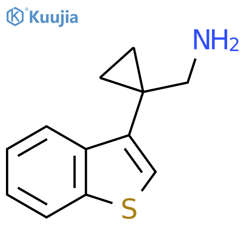 1-(1-benzothiophen-3-yl)cyclopropylmethanamine structure