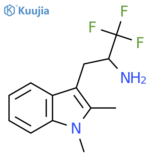 3-(1,2-dimethyl-1H-indol-3-yl)-1,1,1-trifluoropropan-2-amine structure