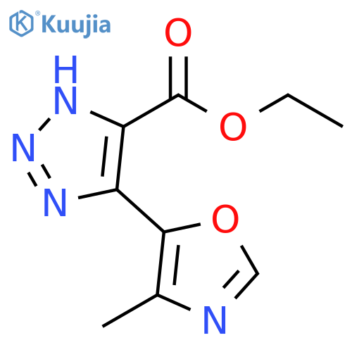 1H-1,2,3-Triazole-5-carboxylic acid, 4-(4-methyl-5-oxazolyl)-, ethyl ester structure