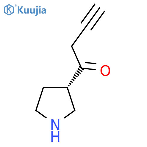 1-[(3S)-pyrrolidin-3-yl]but-3-yn-1-one structure