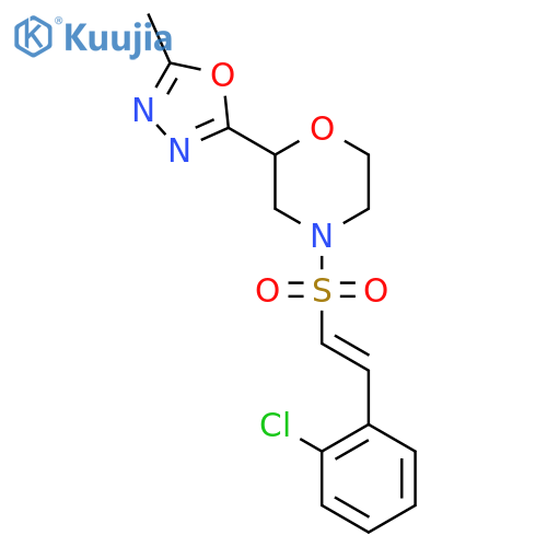 4-[(E)-2-(2-Chlorophenyl)ethenyl]sulfonyl-2-(5-methyl-1,3,4-oxadiazol-2-yl)morpholine structure