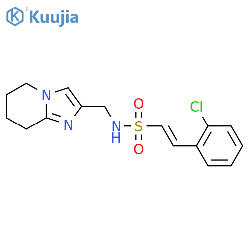 (E)-2-(2-Chlorophenyl)-N-(5,6,7,8-tetrahydroimidazo[1,2-a]pyridin-2-ylmethyl)ethenesulfonamide structure