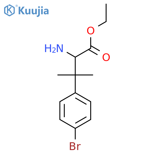 Ethyl 2-amino-3-(4-bromophenyl)-3-methylbutanoate structure