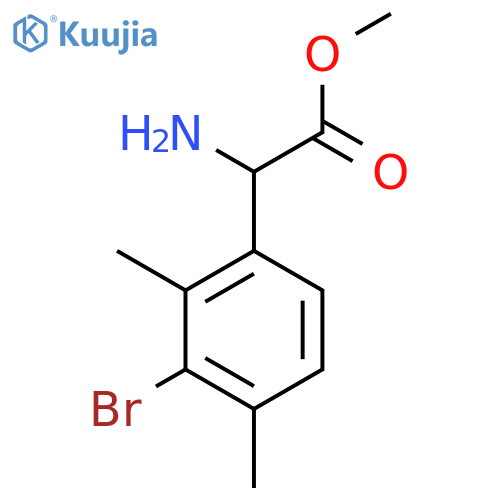methyl 2-amino-2-(3-bromo-2,4-dimethylphenyl)acetate structure
