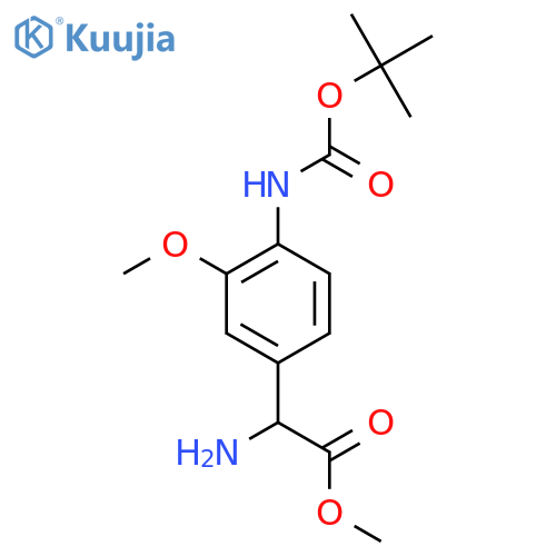 methyl 2-amino-2-(4-{(tert-butoxy)carbonylamino}-3-methoxyphenyl)acetate structure