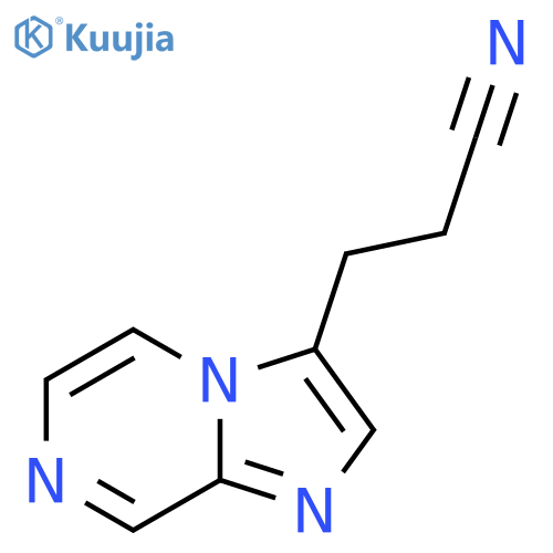 3-{imidazo1,2-apyrazin-3-yl}propanenitrile structure