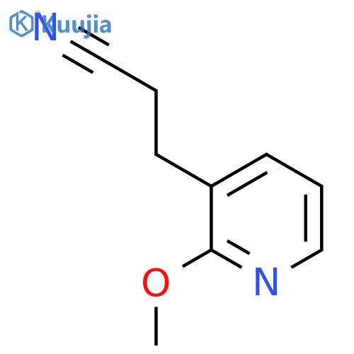 3-(2-methoxypyridin-3-yl)propanenitrile structure