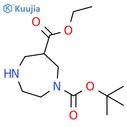 1H-1,4-Diazepine-1,6-dicarboxylic acid, hexahydro-, 1-(1,1-dimethylethyl) 6-ethyl ester structure