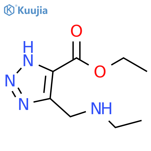 1H-1,2,3-Triazole-5-carboxylic acid, 4-[(ethylamino)methyl]-, ethyl ester structure