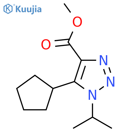 methyl 5-cyclopentyl-1-(propan-2-yl)-1H-1,2,3-triazole-4-carboxylate structure