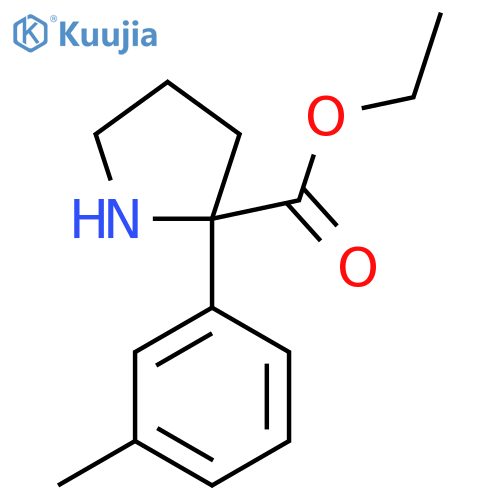ethyl 2-(3-methylphenyl)pyrrolidine-2-carboxylate structure