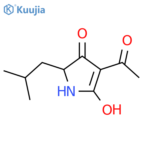 2H-Pyrrol-2-one,3-acetyl-1,5-dihydro-4-hydroxy-5-(2-methylpropyl)- structure