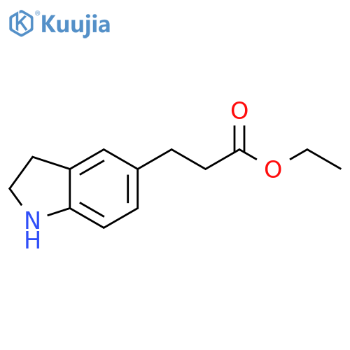 ethyl 3-(2,3-dihydro-1H-indol-5-yl)propanoate structure