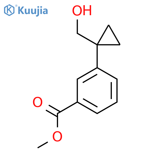 Methyl 3-[1-(hydroxymethyl)cyclopropyl]benzoate structure