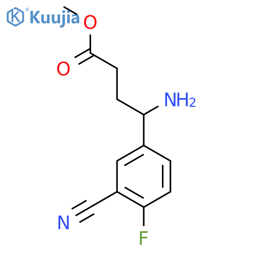methyl 4-amino-4-(3-cyano-4-fluorophenyl)butanoate structure
