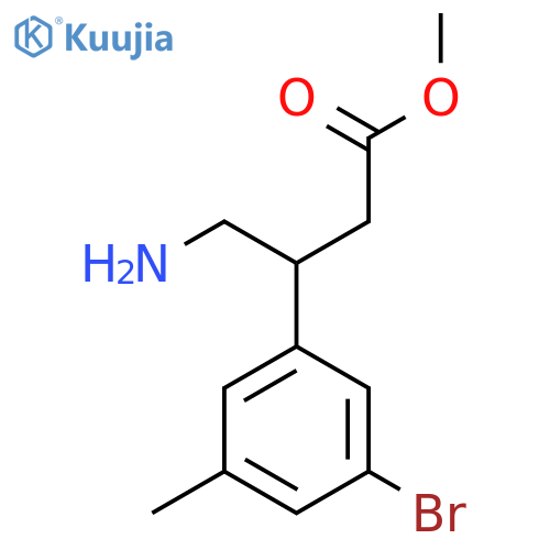 methyl 4-amino-3-(3-bromo-5-methylphenyl)butanoate structure
