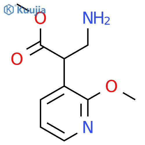 methyl 3-amino-2-(2-methoxypyridin-3-yl)propanoate structure