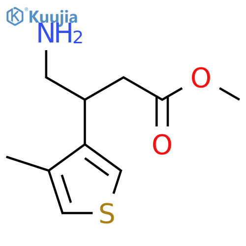 methyl 4-amino-3-(4-methylthiophen-3-yl)butanoate structure