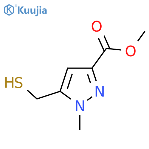 methyl 1-methyl-5-(sulfanylmethyl)-1H-pyrazole-3-carboxylate structure